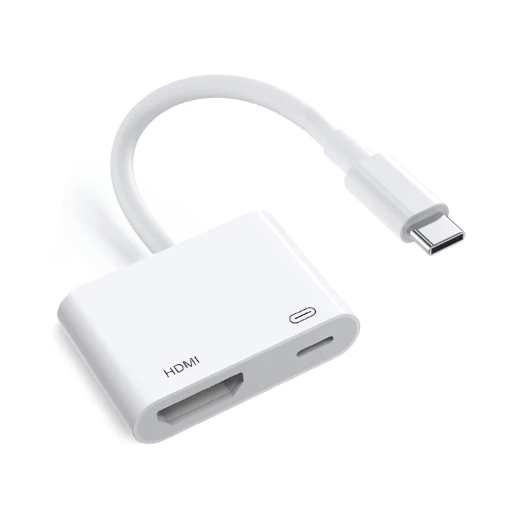 Type C to HDMI Connector.Type C to HDMI Connector Support Charging While Connecting 4K HDType C Connector Easy to Use Type C Adapter for iPhone/Vivo/Honor and Many Supported Devices