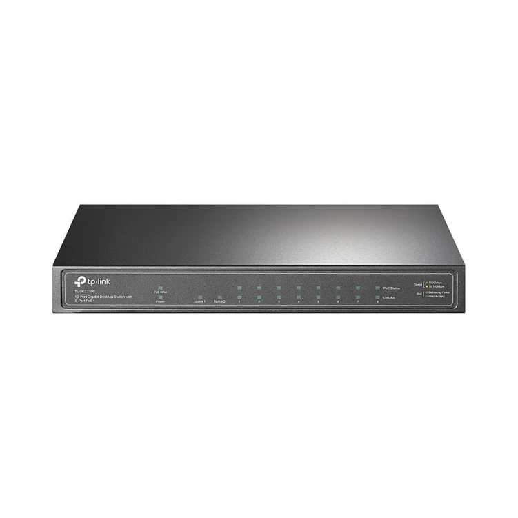 TP-Link 8 Port Gigabit PoE Switch | 8 PoE+ Ports @63W, w/ 1 Uplink Gigabit Port + 1 SFP Slot | Desktop/Wall-Mount | Plug & Play | Limited Lifetime Protection | Traffic Optimization (TL-SG1210P)