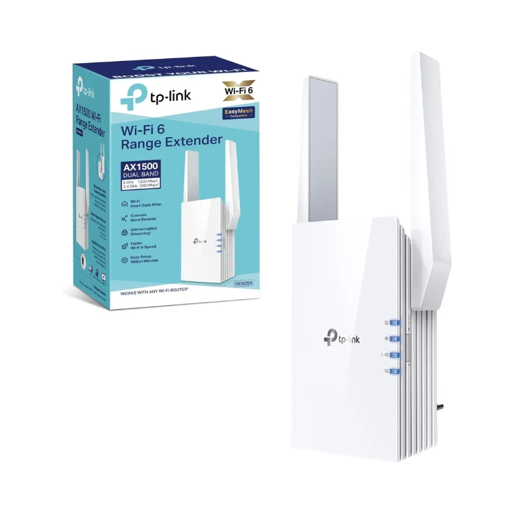 Tp-Link Next Gen Onemesh Ax Wi Fi 6 Range Extender, Access Point Mode, Re505X, Wi-Fi Booster Ax1500 External Antennas