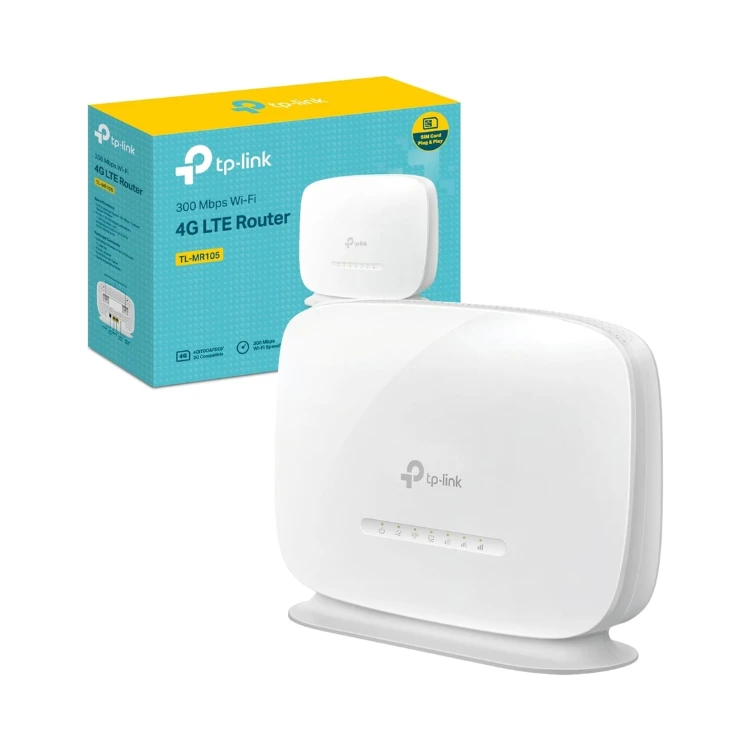 TP-Link 300Mbps 4G WiFi Router, cutting-edge Mobil WiFi Router 4G Cat4 LTE Network, Ideal for gaming & streaming, Nano SIM Card Slot, Plug & Play, Secure Network WPA-PSK(TL-MR105)