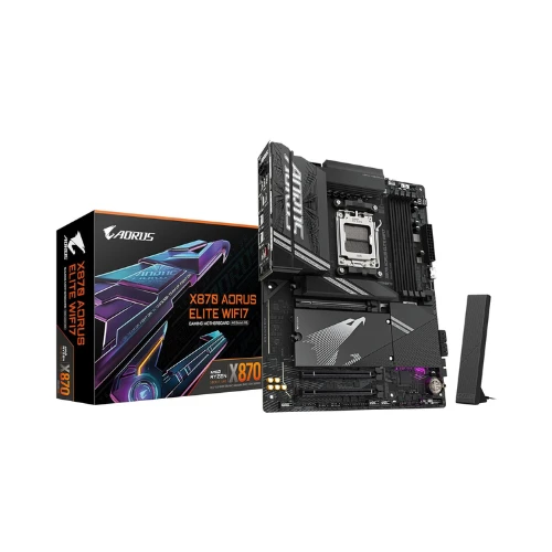 GIGABYTE X870 AORUS Elite WIFI7 AM5 LGA 1718, ATX, DDR5, 4X M.2, PCIe 5.0, USB4, Wi-Fi 7, 2.5GbE LAN, EZ-Latch, Q-Flash