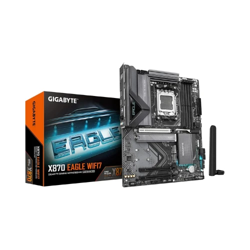 GIGABYTE X870 Eagle WIFI7 AM5 LGA 1718, ATX, DDR5, 4X M.2, PCIe 5.0, USB4, Wi-Fi 7, 2.5GbE LAN, EZ-Latch, Q-Flash