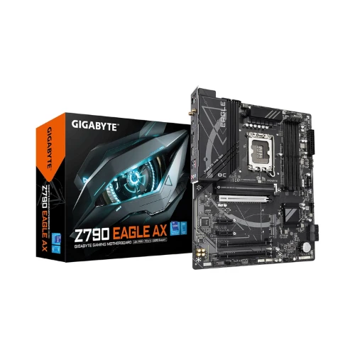 GIGABYTE Z790 Eagle AX LGA 1700 Intel Z790 ATX Motherboard with DDR5, M.2, PCIe 5.0, USB 3.2 Gen2X2 Type-C, Intel Wi-Fi 6E, 2.5GbE LAN, Q-Flash Plus, EZ-Latch