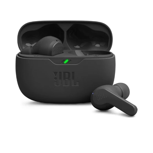 JBL Wave Beam True Wireless Earbuds, Deep Bass Audio, Comfort Fit, 32H Battery, Smart Ambient, TalkThru, Hands-Free + VoiceAware, Water and Dust Resistant - Black, JBLWBEAMBLK
