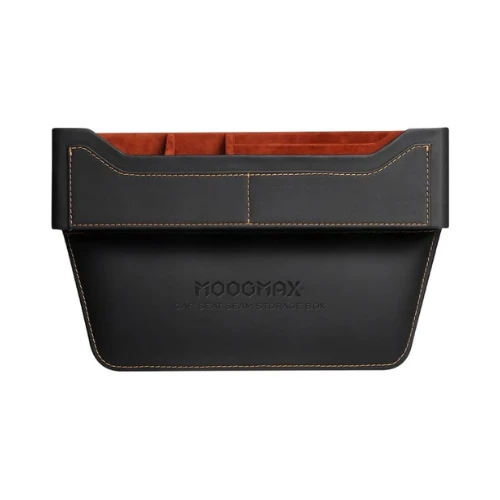Car Gap Filler - Car Seat Organizer - Premium Leather - Car Accessories – Car Organizer- Car Essentials for SUV/Truck– 2 holes for Charging Cables - Organizer for Phones,Keys,Cards,Money,Wallet & More